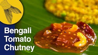 Tomato Chutney Recipe Bengali Style–Khejur Amsotto Tomato Chatni–SweetSour Bengali Chutney Recipe [upl. by Chrystel900]