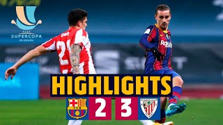 HIGHLIGHTS  Barça 23 Athletic Club  Spanish Super Cup Final [upl. by Gurl]