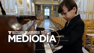 Un niño prodigio que toca el piano como los mejores del mundo  Noticias Telemundo [upl. by Ettenotna]