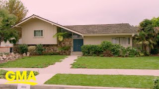 1st look at the newlyrenovated Brady Bunch house l GMA [upl. by Beitnes]