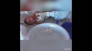 Newborns first bath in hospital [upl. by Remark257]