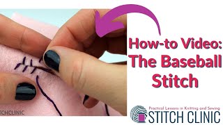 Howto sew using the Baseball Stitch [upl. by Suiddaht117]