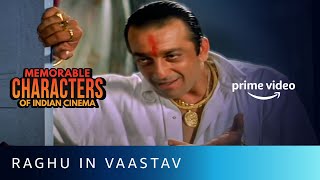 Sanjay Dutt as Raghu  Memorable Characters of Indian Cinema  Vaastav  Amazon Prime Video [upl. by Enaenaj370]