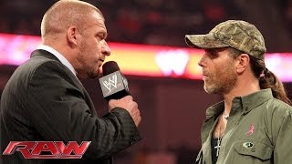 Triple H and Shawn Michaels dont see eyetoeye Raw Oct 21 2013 [upl. by Leopoldine588]