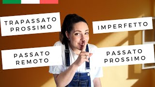 ITALIAN PAST TENSES EXPLAINED Passato Prossimo Imperfetto Trapassato Prossimo and Passato Remoto [upl. by Roanna]