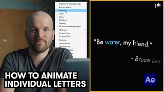 How to Animate Individual Letters – After Effects Tutorial [upl. by Samled934]