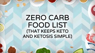 Zero Carb Food List that Keeps Keto and Ketosis Simple [upl. by Allis]