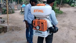 SR 420 Mist Blower STIHL installation [upl. by Ilrebmyk]