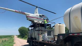 Helicopter Spraying Crops [upl. by Arthur]