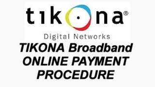 HOW TO PAY TIKONA BROADBAND BILL ONLINE [upl. by Tnarb]