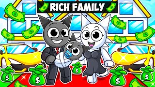 Having a RICH SPRUNKI FAMILY in Roblox [upl. by Nnyleuqaj]