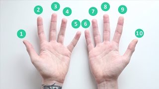 Nine times table  Multiplication hand trick [upl. by Arimlede]