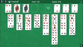 FreeCell Game  76 [upl. by Ydorb]