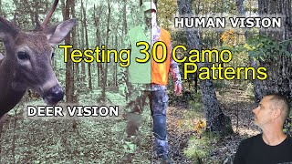 Simulated Deer Vision  Testing 30 Hunting Camo Patterns LARGEST COMPARISON [upl. by Hendon]