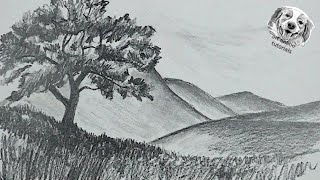 DRAWING COURSE 4 How to Draw Easy Landscape  YouTube Studio Sketch Tutorial [upl. by Beauregard]