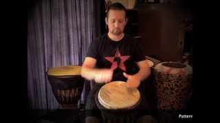 Djembe patterns for beginners  Patterns 1 to 6 [upl. by Placidia]