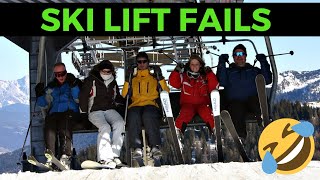 Funny SKI Lift Fails [upl. by Twum]