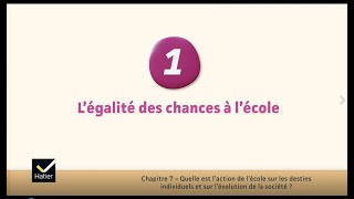 SES cours de Tle  légalité des chances à lécole [upl. by Madelin]