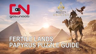 Assassins Creed Origins Fertile Lands Papyrus Puzzle Guide [upl. by Benildis983]