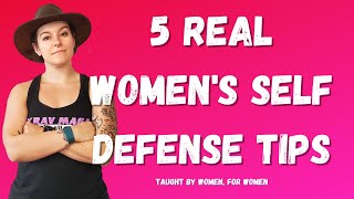 5 REAL Womens Self Defense Tips  Krav Maga [upl. by Akoyn]