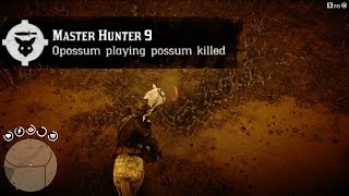 Master Hunter 9 location Red Dead Redemption 2 Opossum playing possum [upl. by Leahcir]