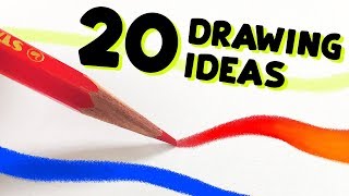 20 EASY DRAWING IDEAS THAT ANYONE CAN DO [upl. by Svensen]