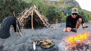 3 DAYS solo survival NO FOOD NO WATER NO SHELTER on an island with only a POCKET KNIFE [upl. by Markus]