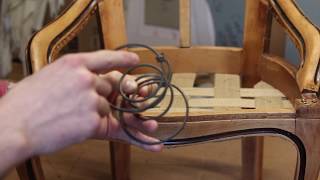 Traditional Upholstery Springing Tutorial Pt 1 Tying Springs [upl. by Eachelle770]