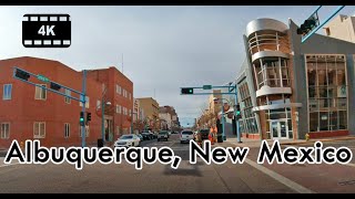 Driving in Downtown Albuquerque New Mexico  4K [upl. by Aihsakal]