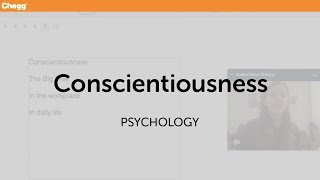 Conscientiousness  Psychology  Chegg Tutors [upl. by Eimaj722]