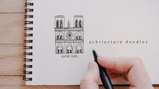 How To Draw Buildings  Architecture Doodles For Beginners [upl. by Ednil90]