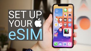 How to Set Up Your iPhone eSIM iOS 14 Shorts [upl. by Mandal]