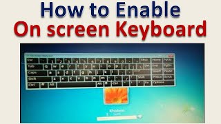 how to open onscreen keyboard in windows  how to open virtual keyboard in windows [upl. by Paul]