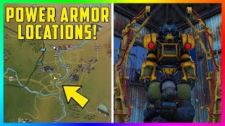 Fallout 76  POWER ARMOR LOCATIONS 10 Easy To Find Suits Of Power Armor EARLY In The Game FO76 [upl. by Richey840]