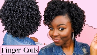 SUPER Defined Finger Coils  Short to Medium Natural Hair [upl. by Yarised735]