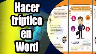 Como hacer un triptico en Word [upl. by Taimi366]