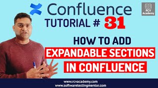 Confluence Tutorial 31  How to add Expandable Sections in Confluence [upl. by Tedman]