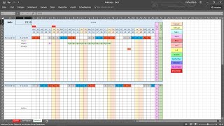 Excel Schichtplan erstellen Monatsübersicht aus Jahresplan [upl. by Garneau]