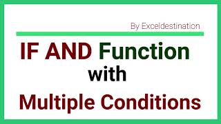 Excel IF AND Function with Multiple Criteria  Excel Formula Tutorial [upl. by Enyalahs]