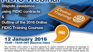 Introduction to FIDIC Contracts Courses amp dispute avoidance [upl. by Euqinomad671]