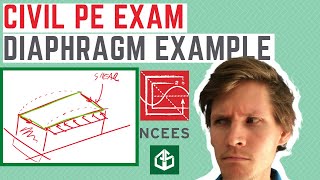 Civil PE Exam  Structural Review Problem  Diaphragm Design Example [upl. by Luben]