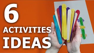 6 DIFFERENT ACTIVITIES IDEAS  5 Year Old Learning Activities At Home [upl. by Gensmer]