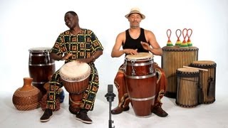 Djembe vs Conga  African Drums [upl. by Lleznod434]