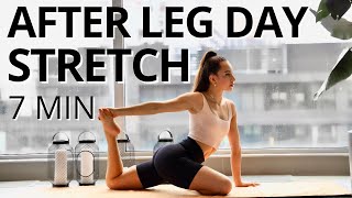 7 MIN AFTER WORKOUT STRETCH  Short amp Efficient Stretch for Leg Days  Daniela Suarez [upl. by Nilrah]