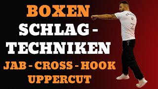 Boxen lernen  Boxen Schlagtechniken JAB  CROSS  HOOK  UPPERCUT  RINGLIFE [upl. by Sisson70]