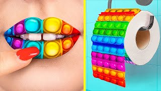 Pop It and Simple Dimple Challenge Pop It Hacks [upl. by Cordula]