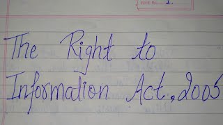 51  RTI  Right To Information Act 2005 An introduction [upl. by Atin]