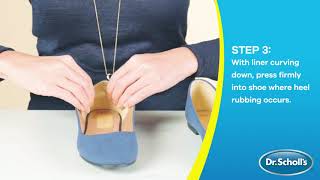 Dr Scholls  How To Use Stylish Step® Heel Liners [upl. by Hotze]