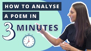 How to Analyse a Poem in 3 Minutes [upl. by Etnahsa]