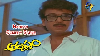 Adrushthom Telugu Movie  Naresh Comedy Scene  Naresh  Yamuna  ETV Cinema [upl. by Elle]